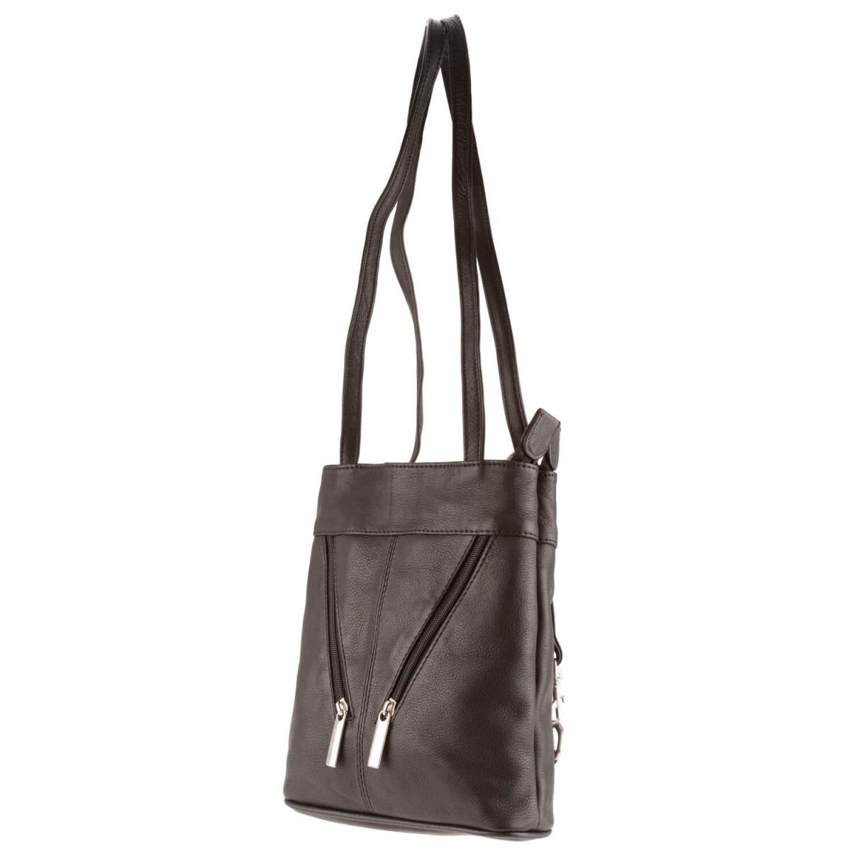 ALPENLEDER | Damen-Handtasche  MACHU PICCHU (schwarz) 4717-sw